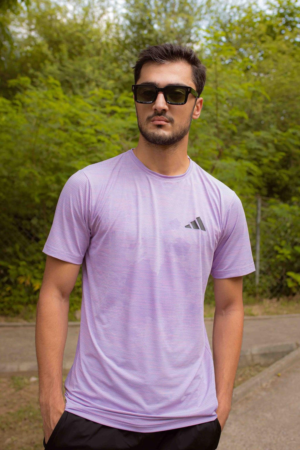 Adi Drifit Mesh T-Shirt Lavender Color For Men - Breathable Material
