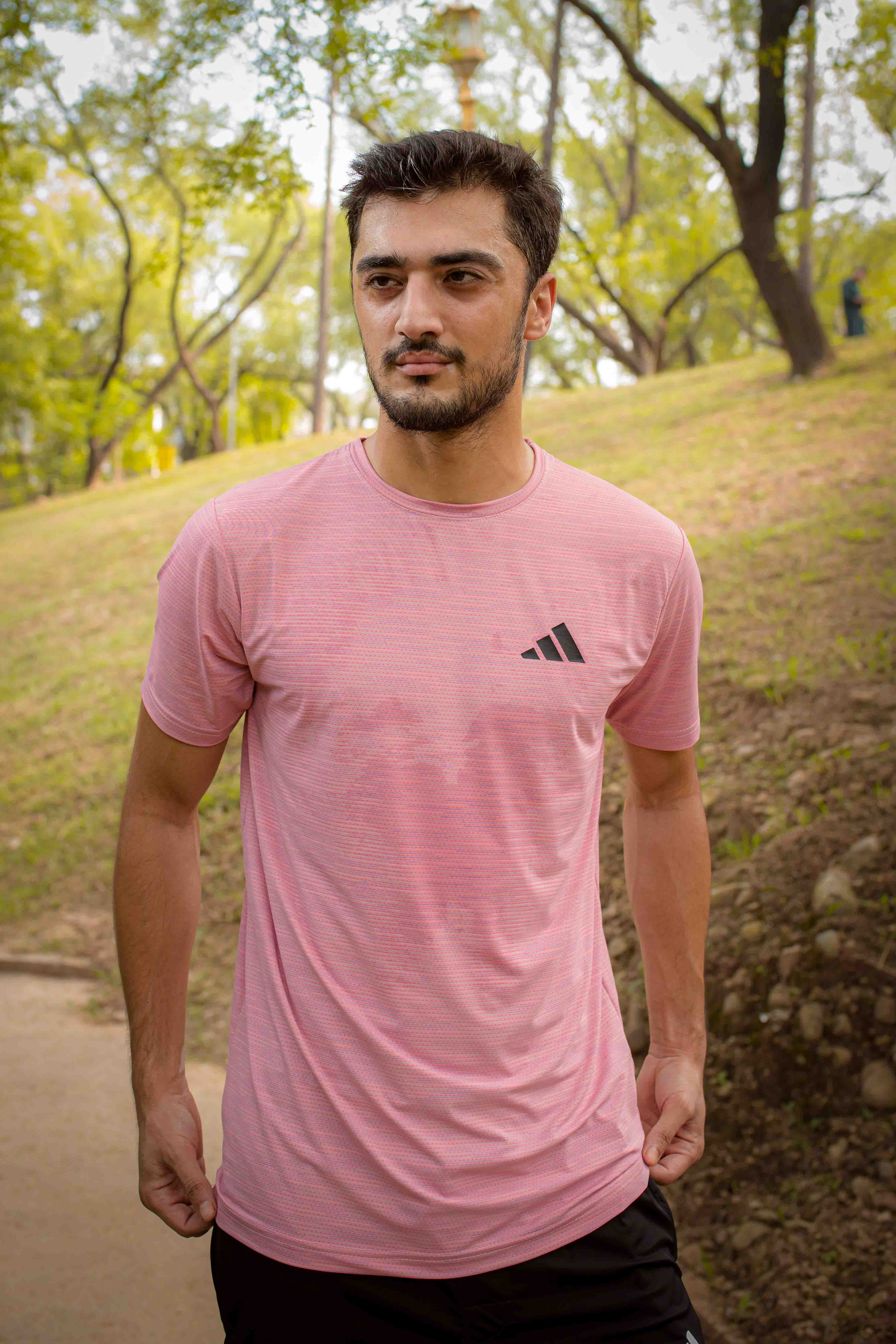 Adi Drifit Mesh T-Shirt Pink Color For Men - Breathable Material