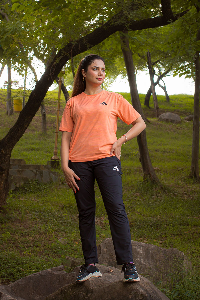 Adi Drifit Mesh T-Shirt Light Orange Color - Breathable Material