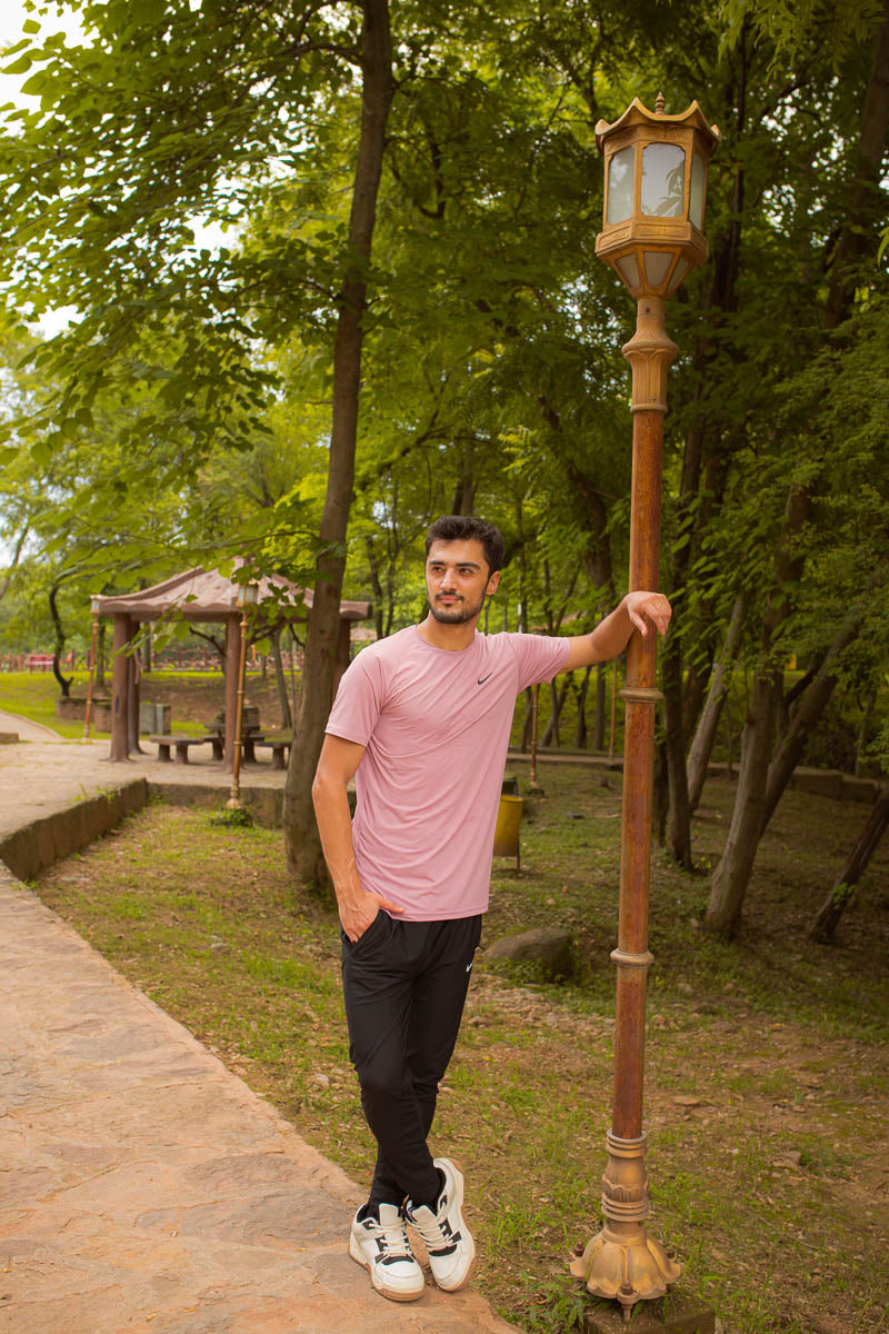 Nik Drifit Mesh T-Shirt Pink Color For Men - Breathable Material