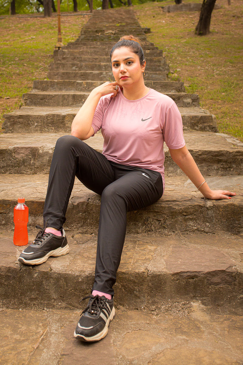 Nik Drifit Mesh T-Shirt Pink Color For Women - Breathable Material