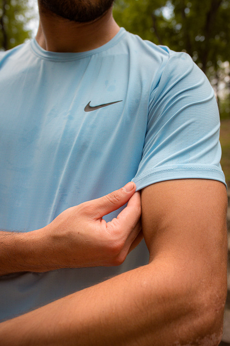 Nik Drifit Mesh T-Shirt Ice Blue Color For Women - Breathable Material