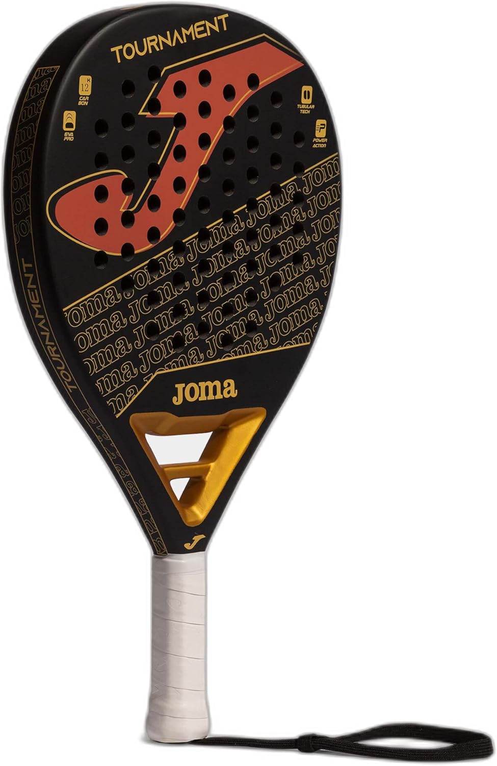 Joma Tournament Padel Racquet, Black Gold Red