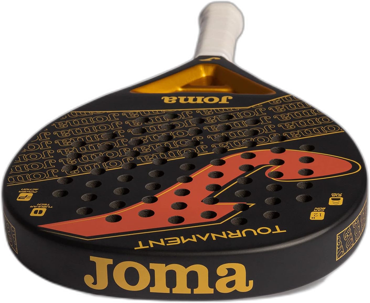 Joma Tournament Padel Racquet, Black Gold Red