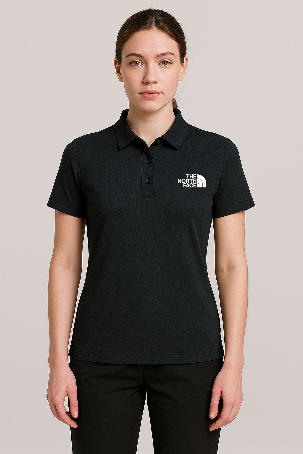 The NF Black Polo Shirt for Women - Super Soft and Comfy