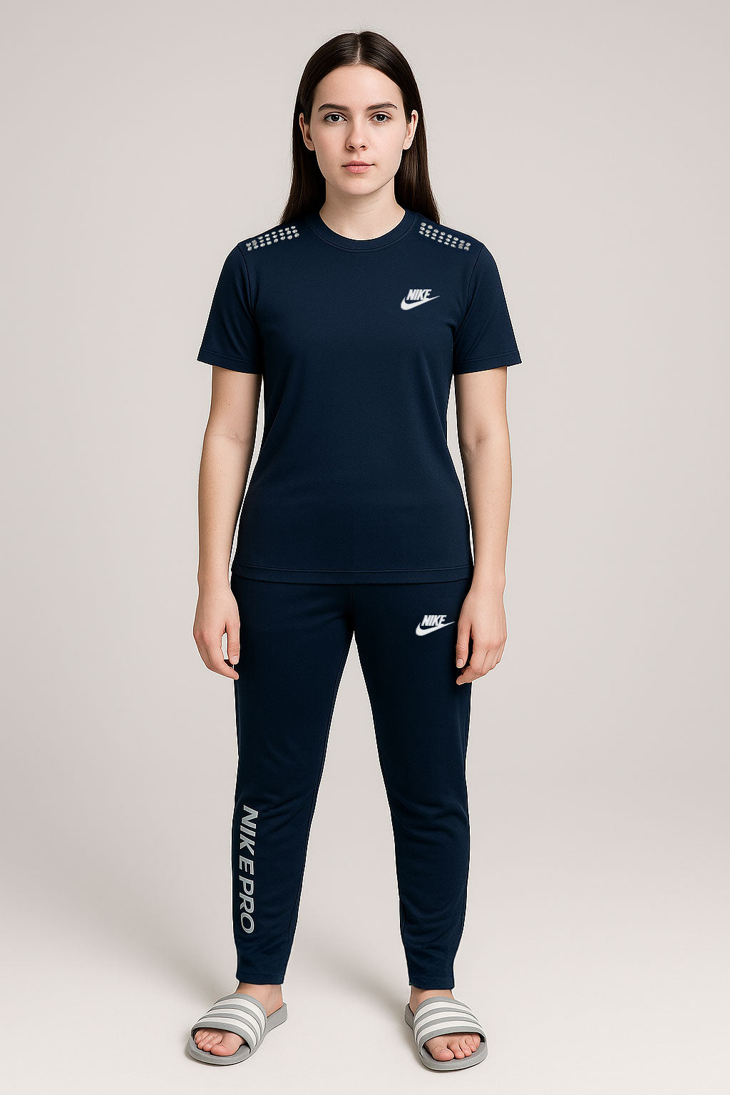 Nik Navy Blue Tracksuit for Women - Lightweight, Stretchable and Super Comfy