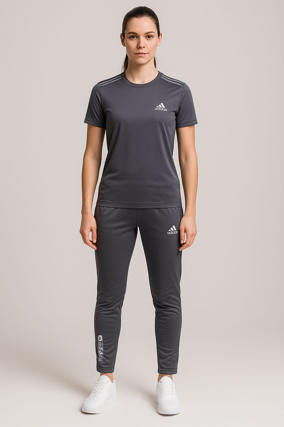 Adi Gray Tracksuit for Women - Lightweight, Stretchable and Super Comfy