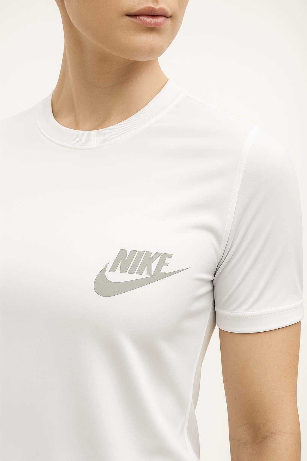 Nik White Drifit T-Shirt. Super Soft and Comfy for Women