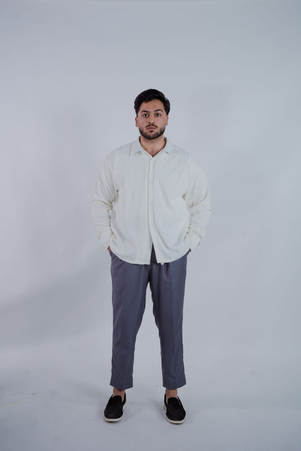 Corduroy Drop Shoulder Men's Shirt – Soft, Luxury Casual Wear