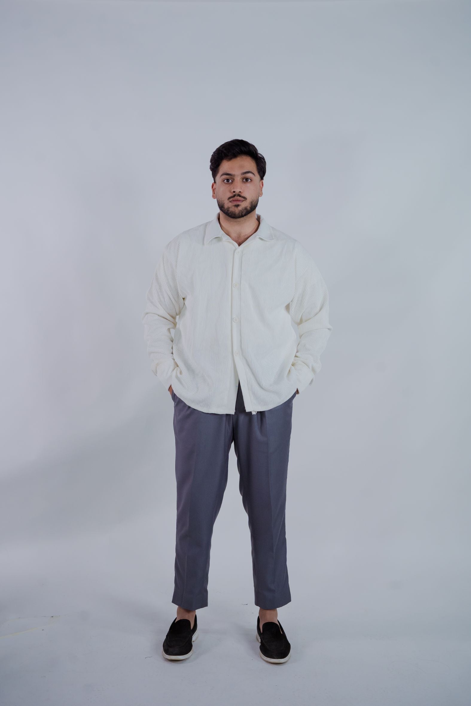 Corduroy Drop Shoulder Men's Shirt – Soft, Luxury Casual Wear