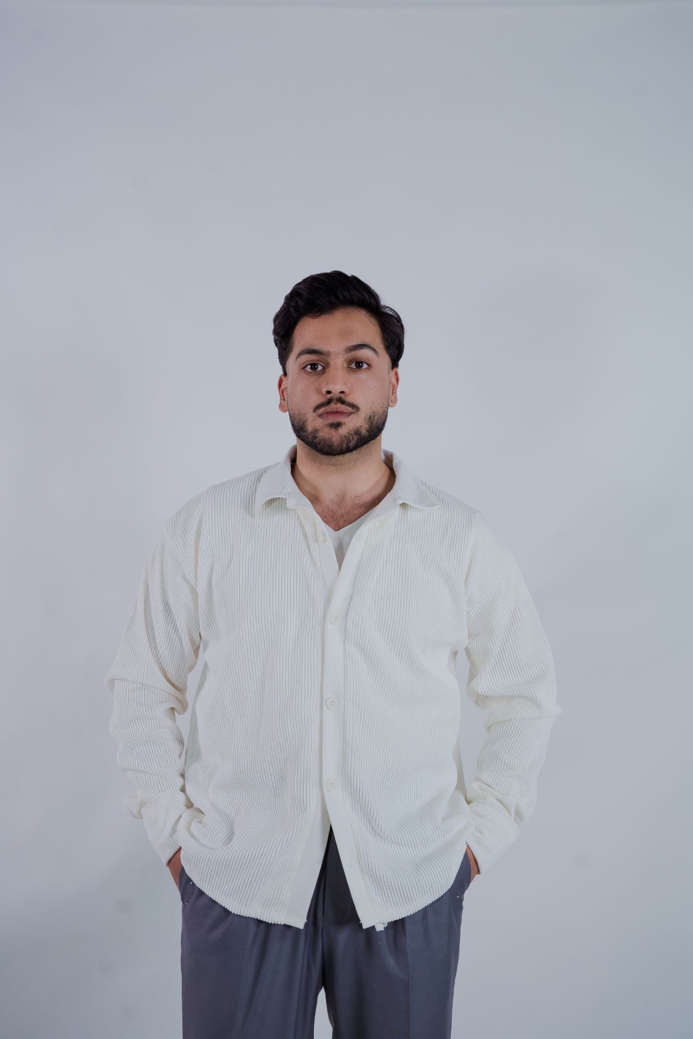 Corduroy Drop Shoulder Men's Shirt – Soft, Luxury Casual Wear