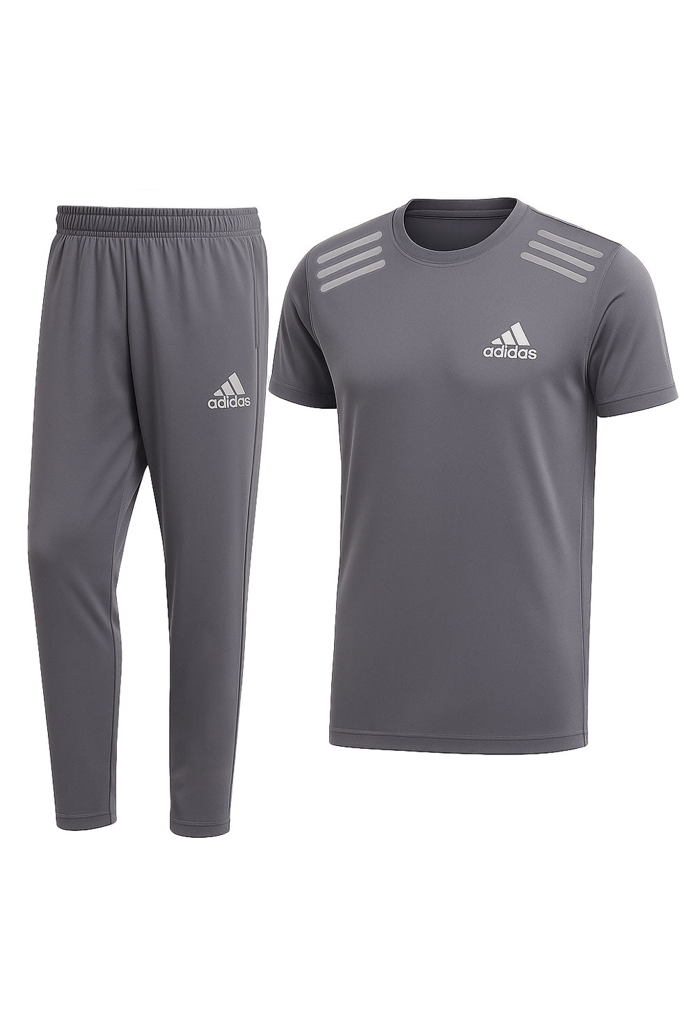 Adi Gray Tracksuit for Men - Lightweight, Stretchable and Super Comfy